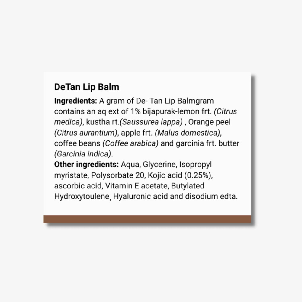 Heal And Hue Detan Lip Balm