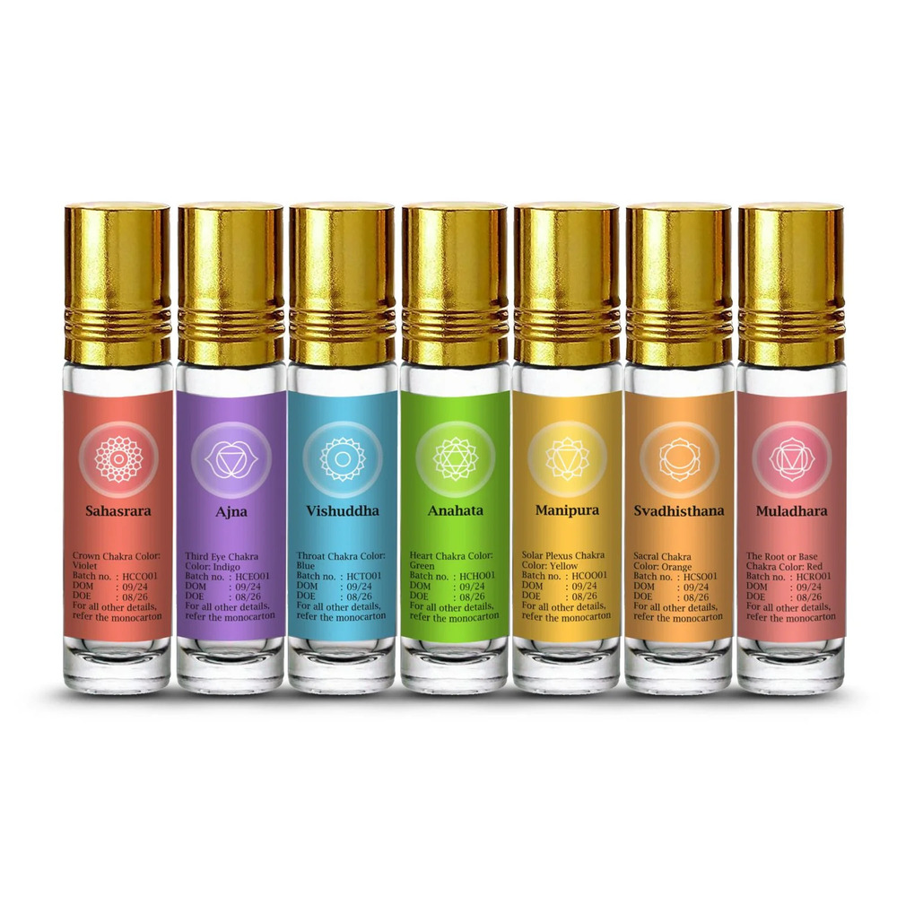 7x6 ML 7 Chakras Healing Oil Set