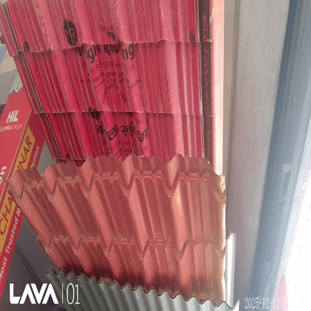 Metal Roofing Tile - High-quality Metal, 0.45mm Thickness, Vibrant Orange Color | Coated Surface Treatment For Weather Resistance And Durability