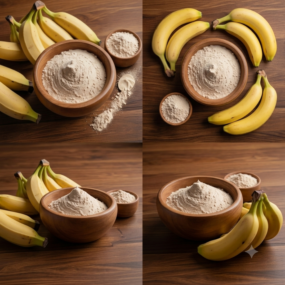 Raw Banana Powder - Organic Raw Unripe Banana, Pale Yellow Powder, Gluten-Free, Smooth Texture
