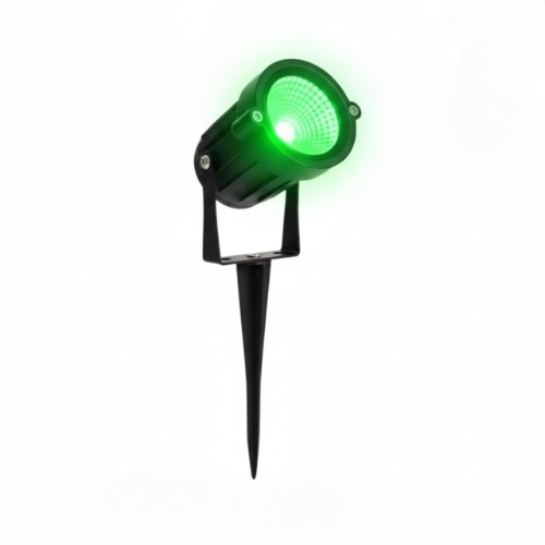 garnet 7w cob led spike light 65/2700k/green