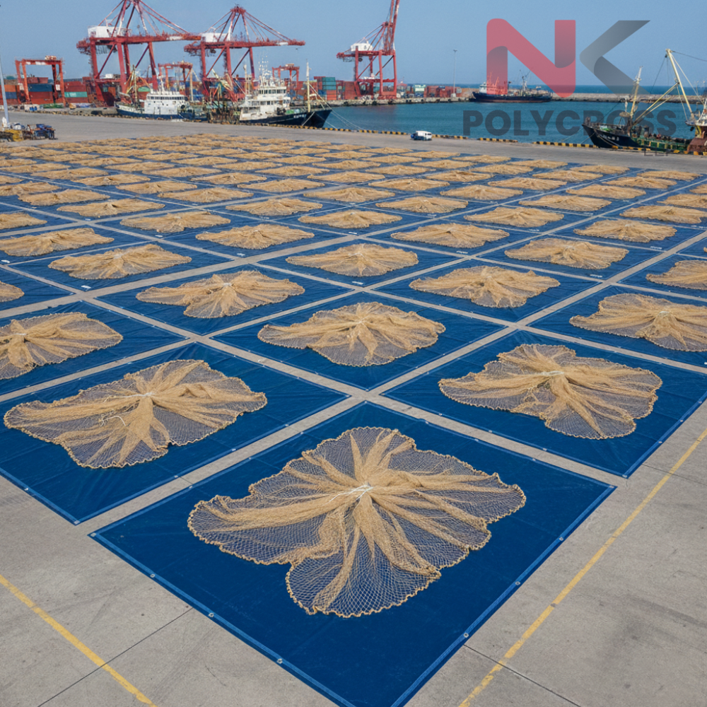 Fishing Net Drying Sheet - Color: Blue