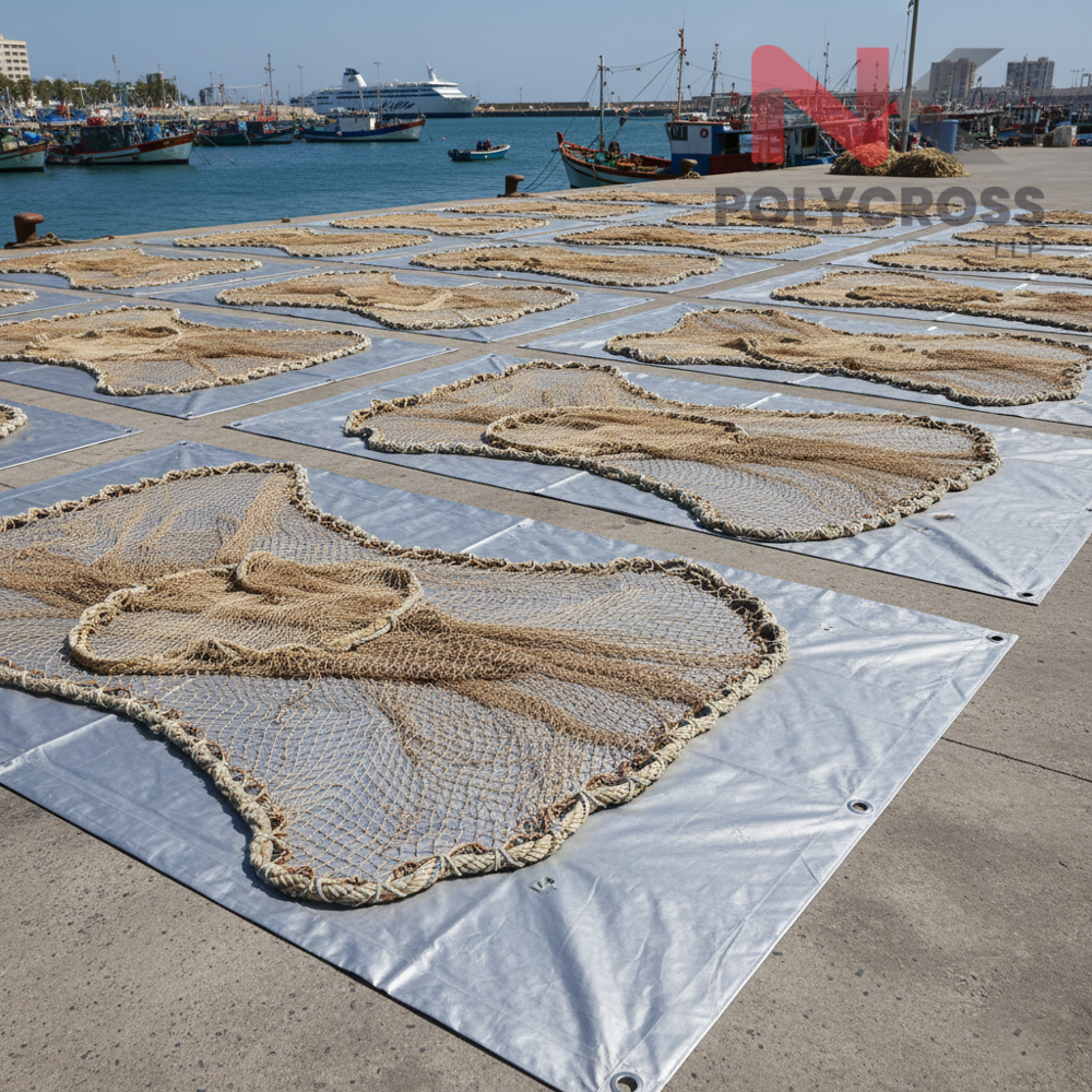 Fishing Net Drying Sheet - Color: Blue