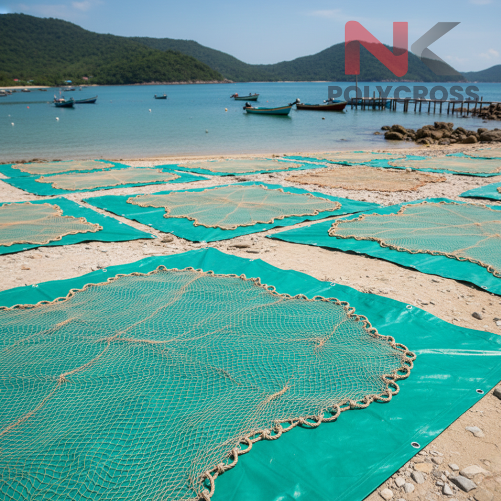 Fishing Net Drying Sheet - Color: Blue