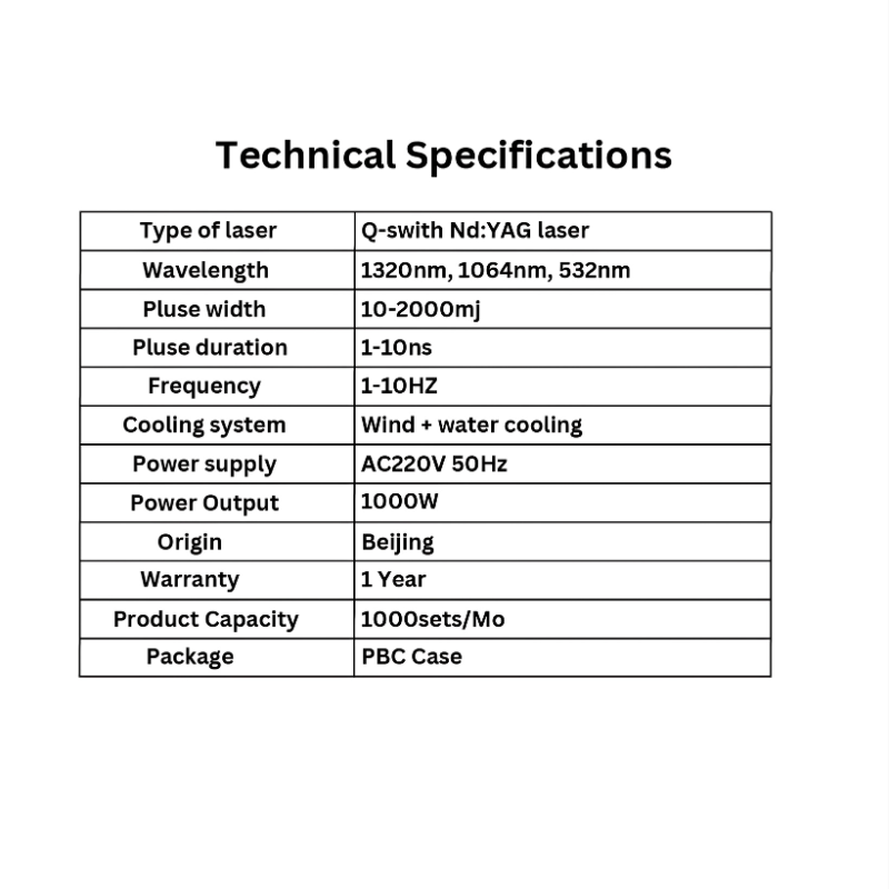 Portable Q Switch Nd Yag Laser Machine