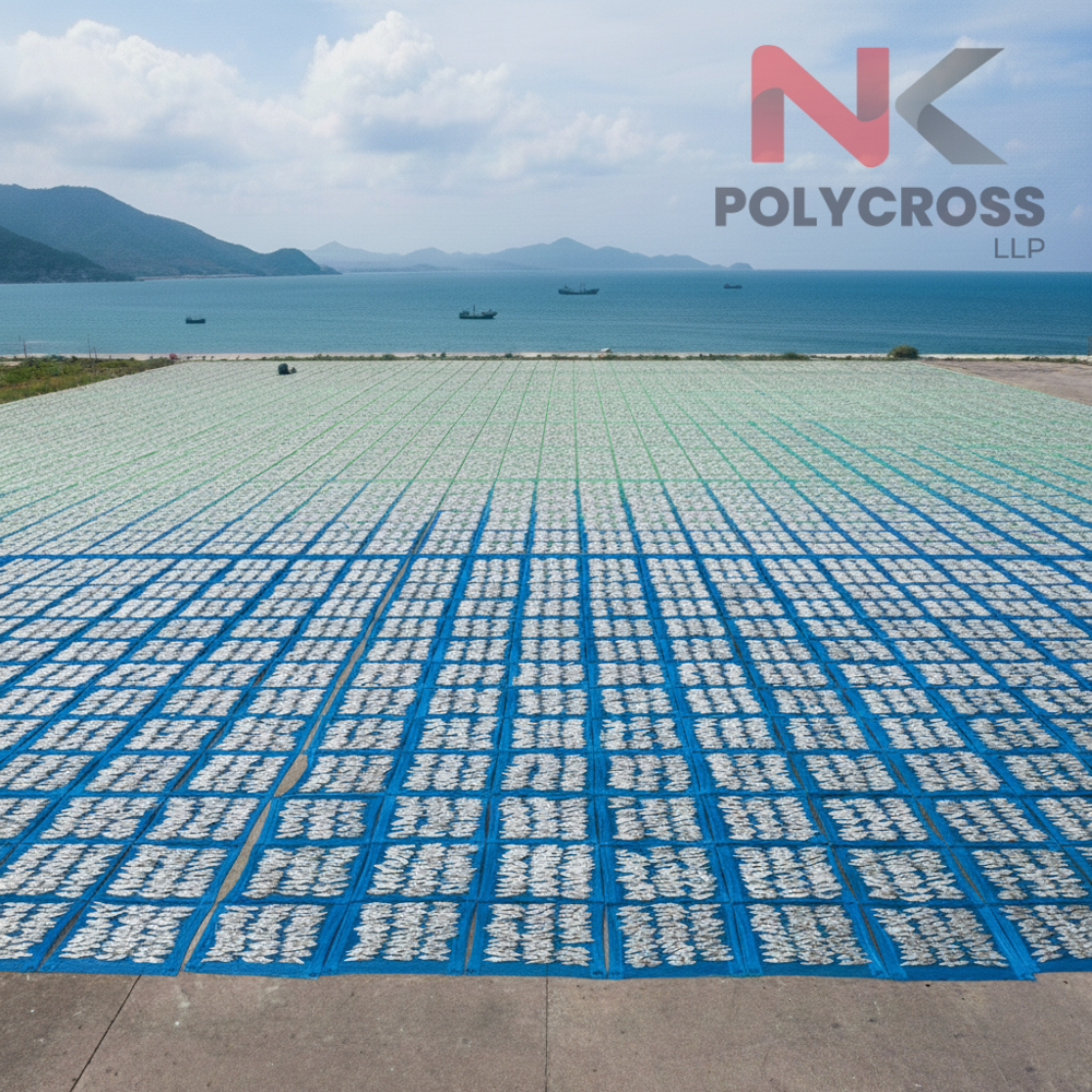 Fish Drying Ground Sheet - Color: Blue