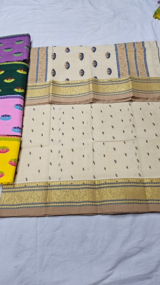 Cotton Without Zari Border Saree