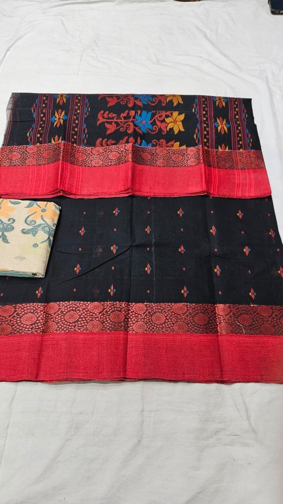 Fancy Cotton Without Zari Border Saree