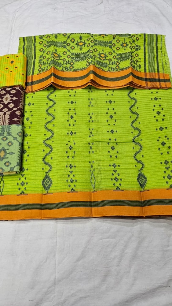 Ladies Cotton Without Zari Border Saree