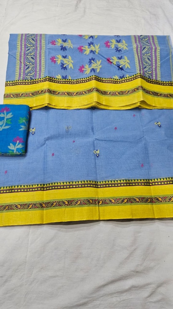 Ladies Cotton Without Zari Border Saree