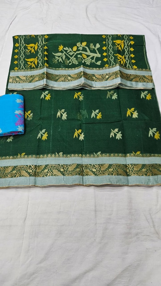 Ladies Cotton Without Zari Border Saree