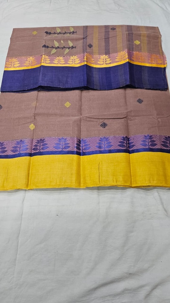 Ladies Cotton Without Zari Border Saree