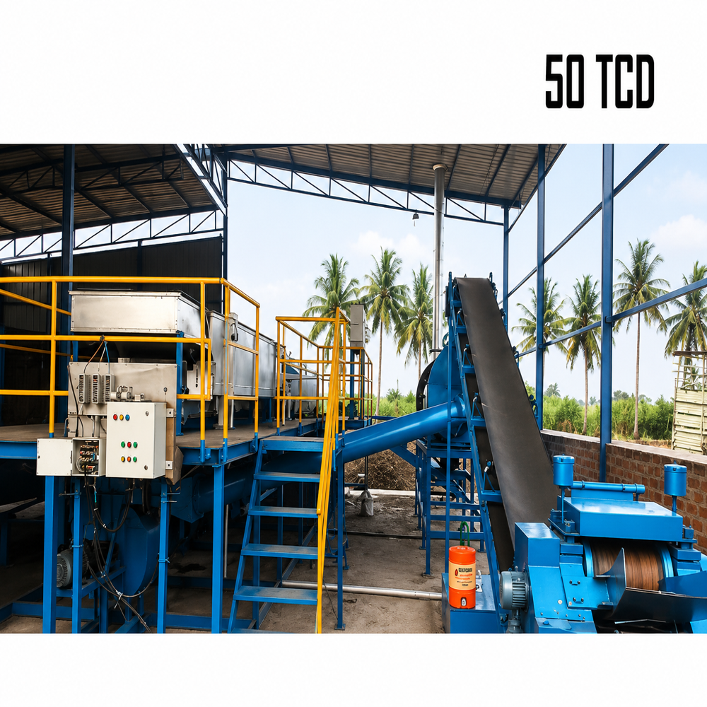 50 Tcd Fully Automatic Jaggery Powder Plant - Color: Industrial Green/Grey