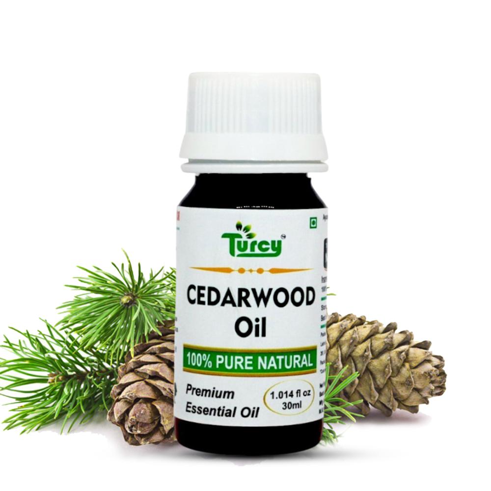 Turcy Pure Cedarwood Essential Oil for Hair Growth, Skin Care, Stress Relief & Wellness(30ml)