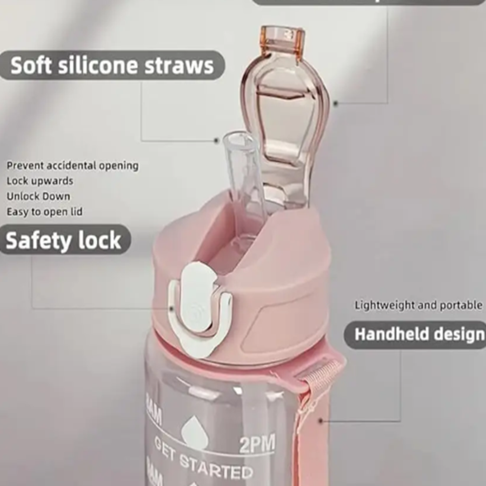 900ML Transparent Motivational Bottle