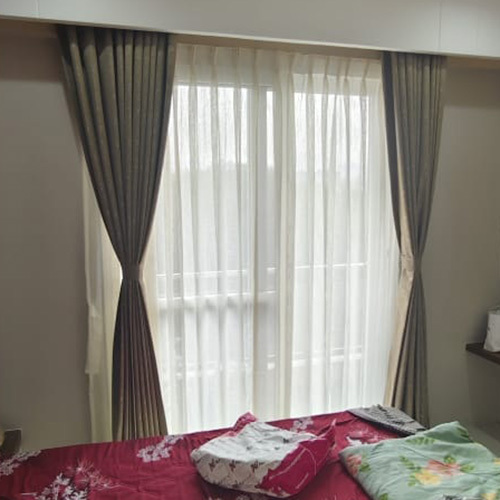 Single Color Window Curtains