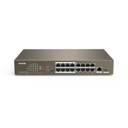 Tenda 16 Port 10-100-2 Giga Uplink-1sfp Port Poe Switch