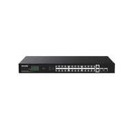 Tenda 24-2 Full Giga With Giga Uplink - Metal 440x284x44mm, 26-port Managed Poe Switch, 56gbps, 30w Per Port, Vlan, 250m Poe Extension