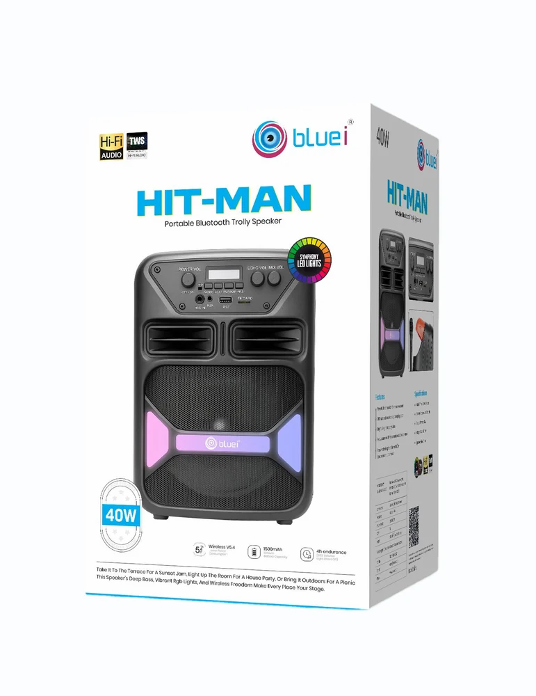 Hit Man BT Speaker with Wired Microphone