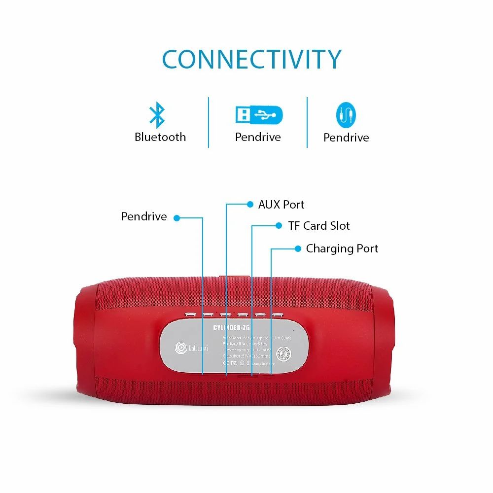 Bluei Cylinder Z6 Bluetooth Speaker