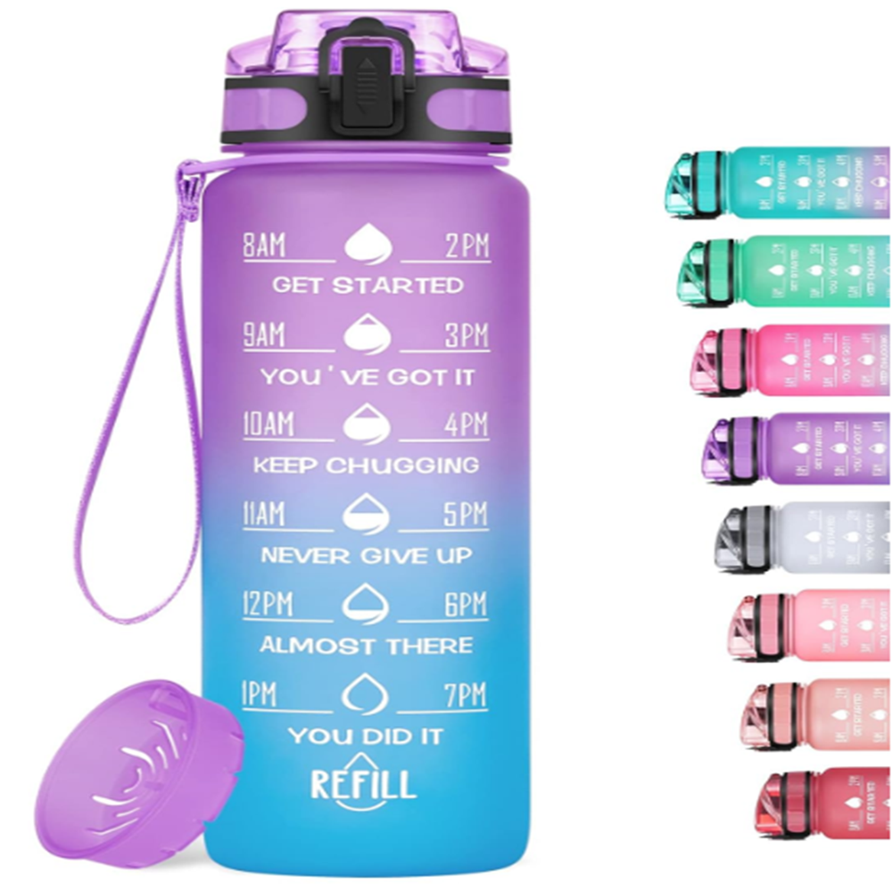 1000ML Motivational Water Bottle