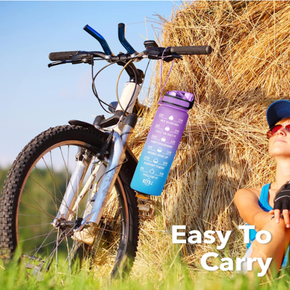 1000ML Motivational Water Bottle