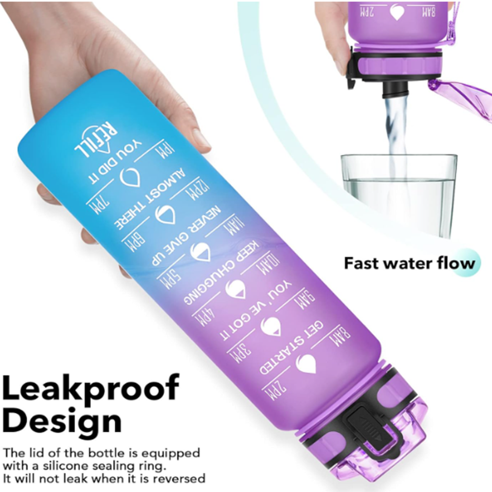 1000ML Motivational Water Bottle