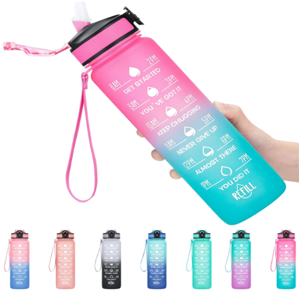 1000ML Motivational Water Bottle