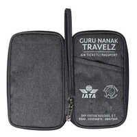 Travels Pouch Bag - Color: White With Multicolor Print