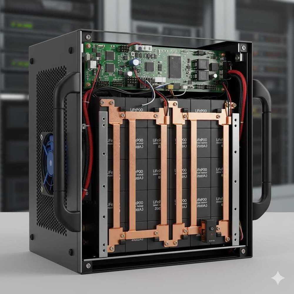 Voltizo Industries - 3kva 24v Lithium Inverter | Ups | Compact Black Design,