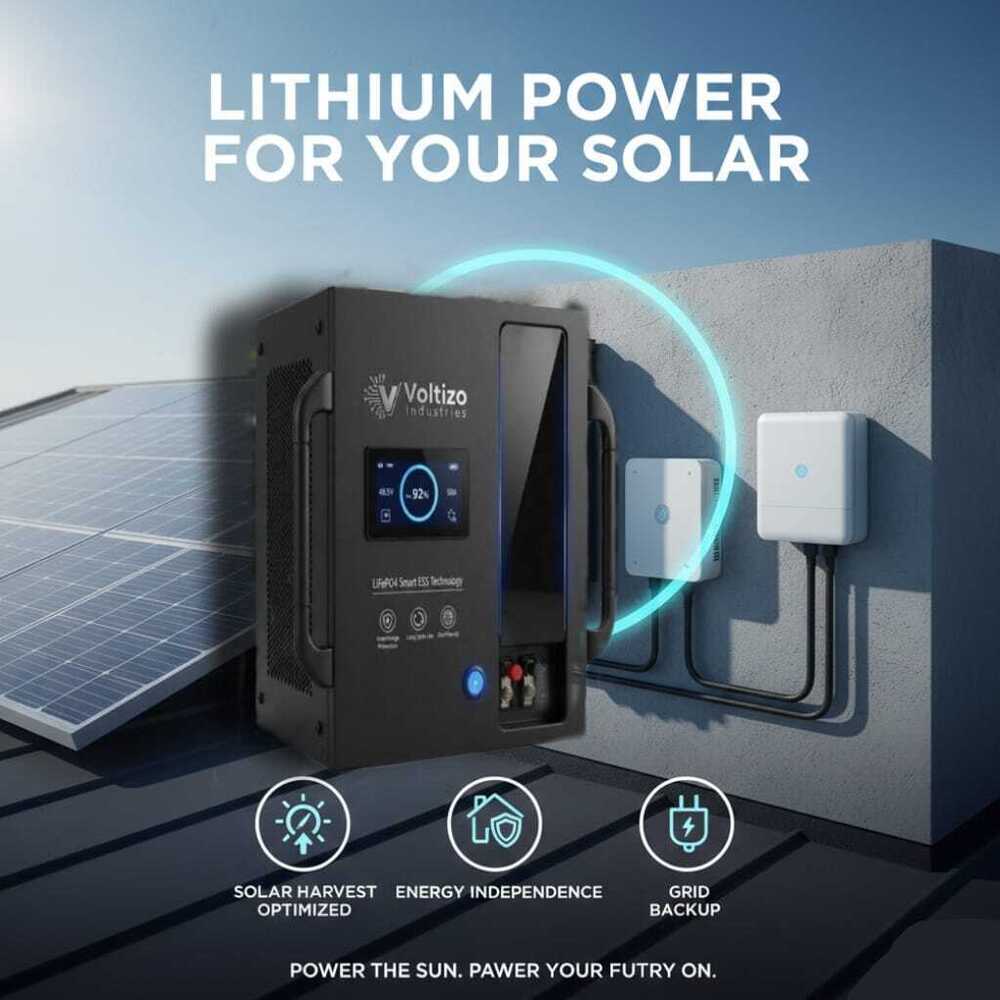 Voltizo Industries - 3kva 24v Lithium Inverter | Ups | Compact Black Design,