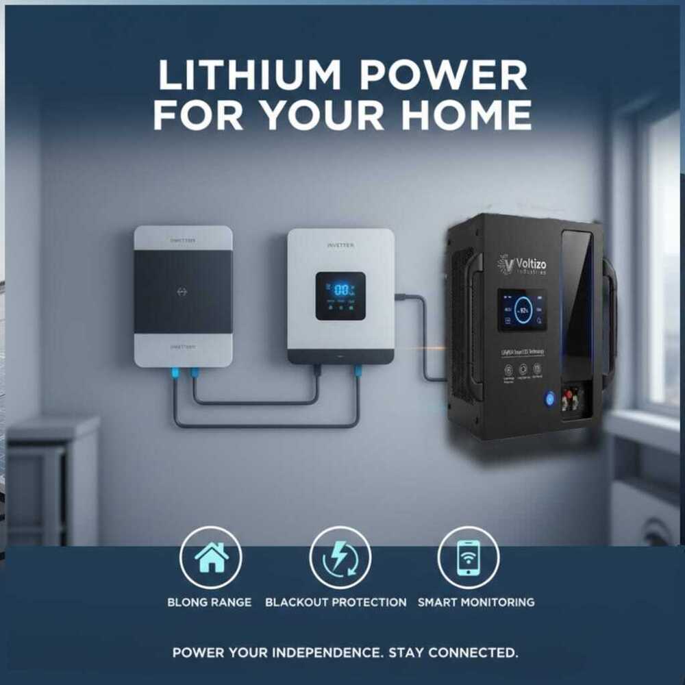 Voltizo Industries - 3kva 24v Lithium Inverter | Ups | Compact Black Design,