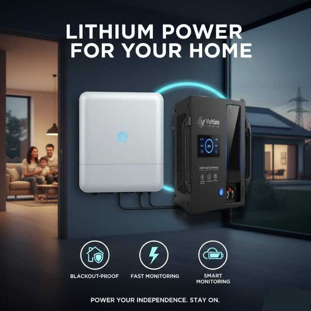 Voltizo Industries - 3kva 24v Lithium Inverter | Ups | Compact Black Design,