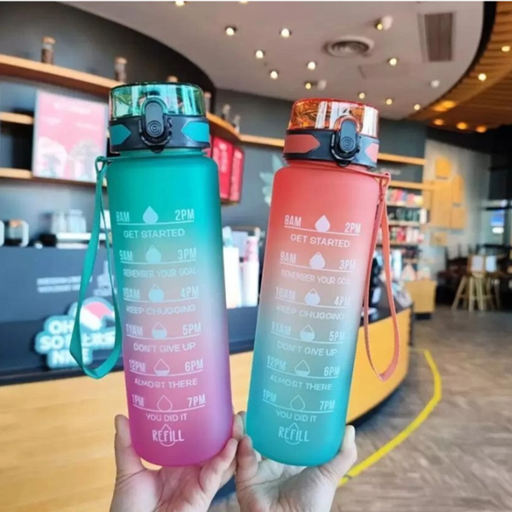1000ML Motivational Water Bottle