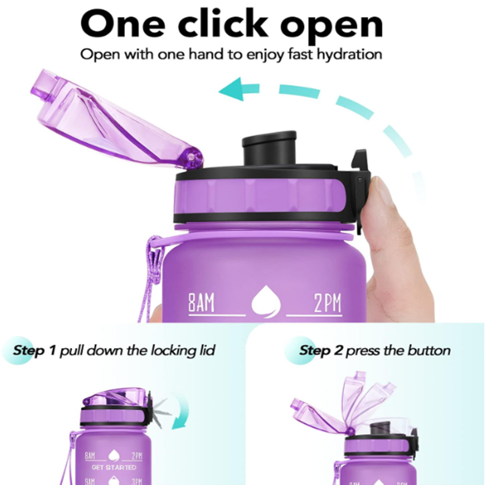 1000ML Motivational Water Bottle