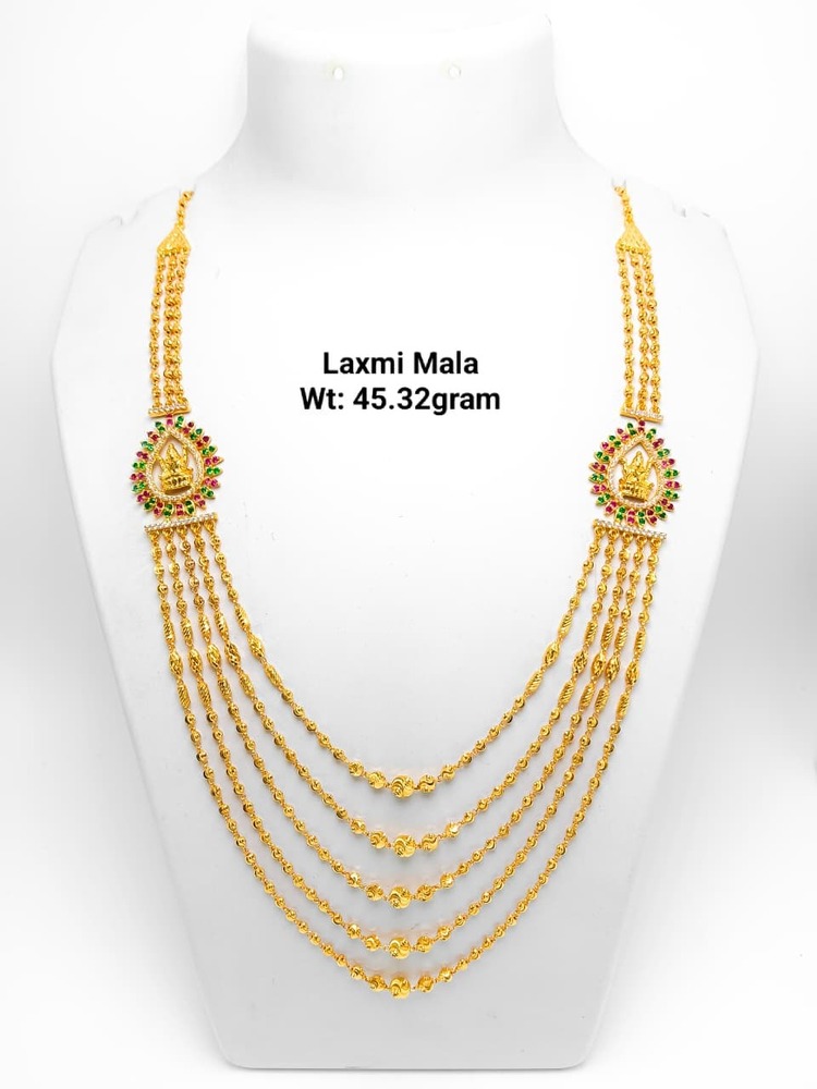 92% New Design Gold Laxmi Mala