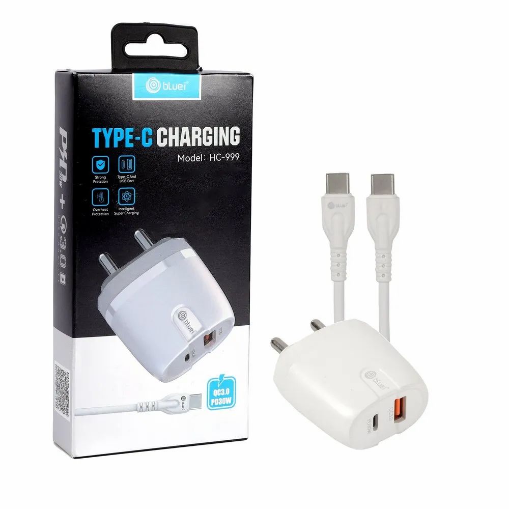 Hc 999 Qc 3.0A + 30W Pd Fast Charger, Number Of Ports: 2