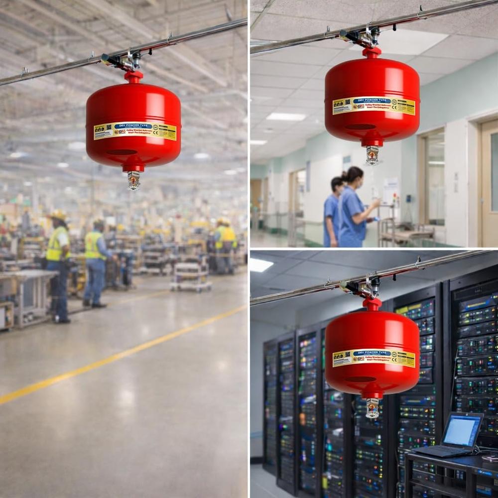 GFO Smart Automatic Modular Fire Extinguisher 5Kg with Inbuilt Smoke Sensor Technology | Auto Fire Suppression for commercial & Industrial Safety.