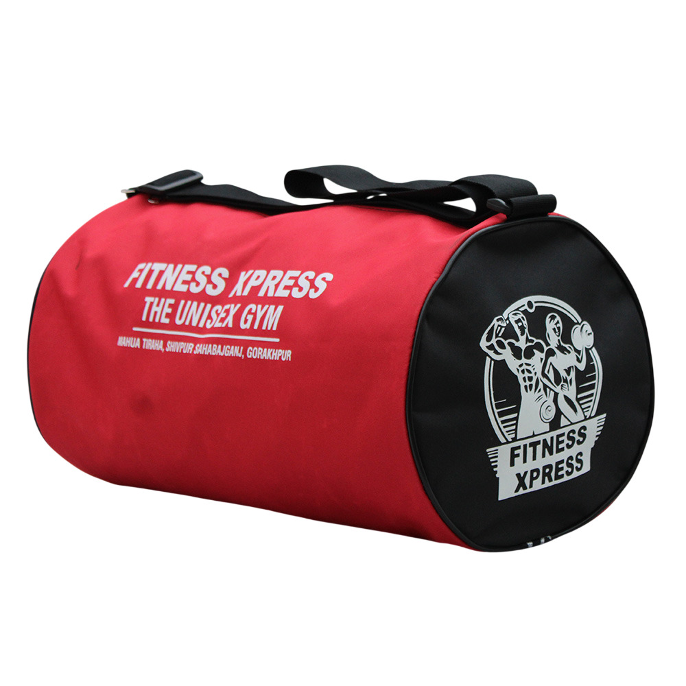 Gym Duffle Bags - 300 GSM Polyester, 21x11x11 Inches, Black with Orange Accents | Lightweight, Water-Resistant, Multipurpose with Custom Logo Option