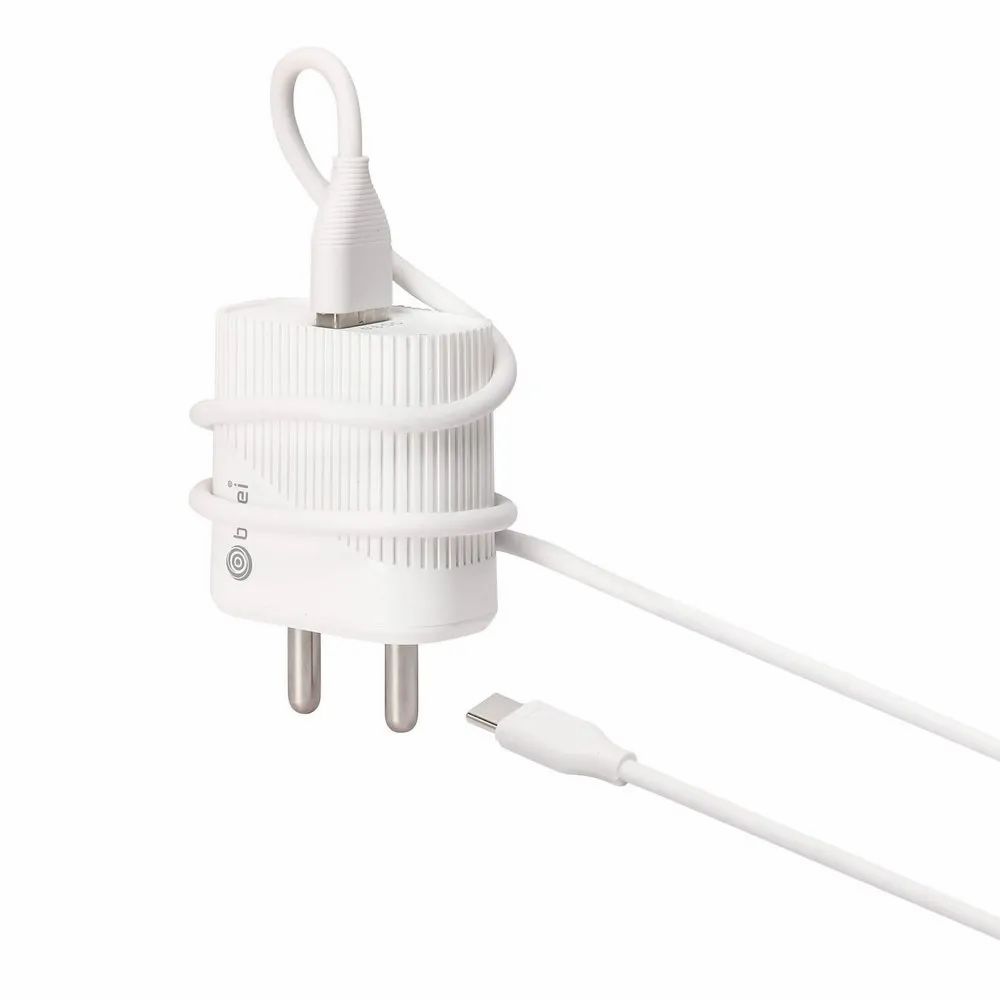 Energix QC 18W Single USB Fast Charger with Type-C Cable