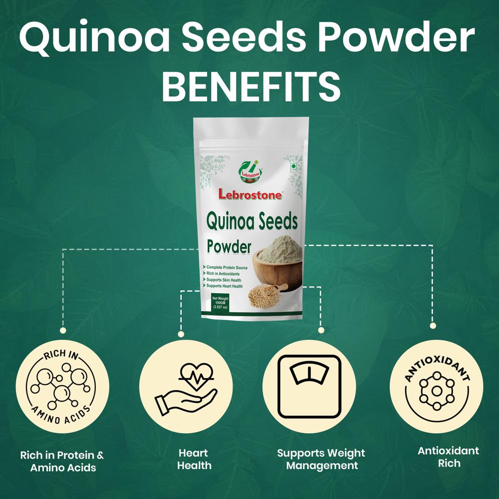 Lebrostone Quinoa Seeds Powder | Rich in Protein & Amino Acids | Supports Heart Health | 100g