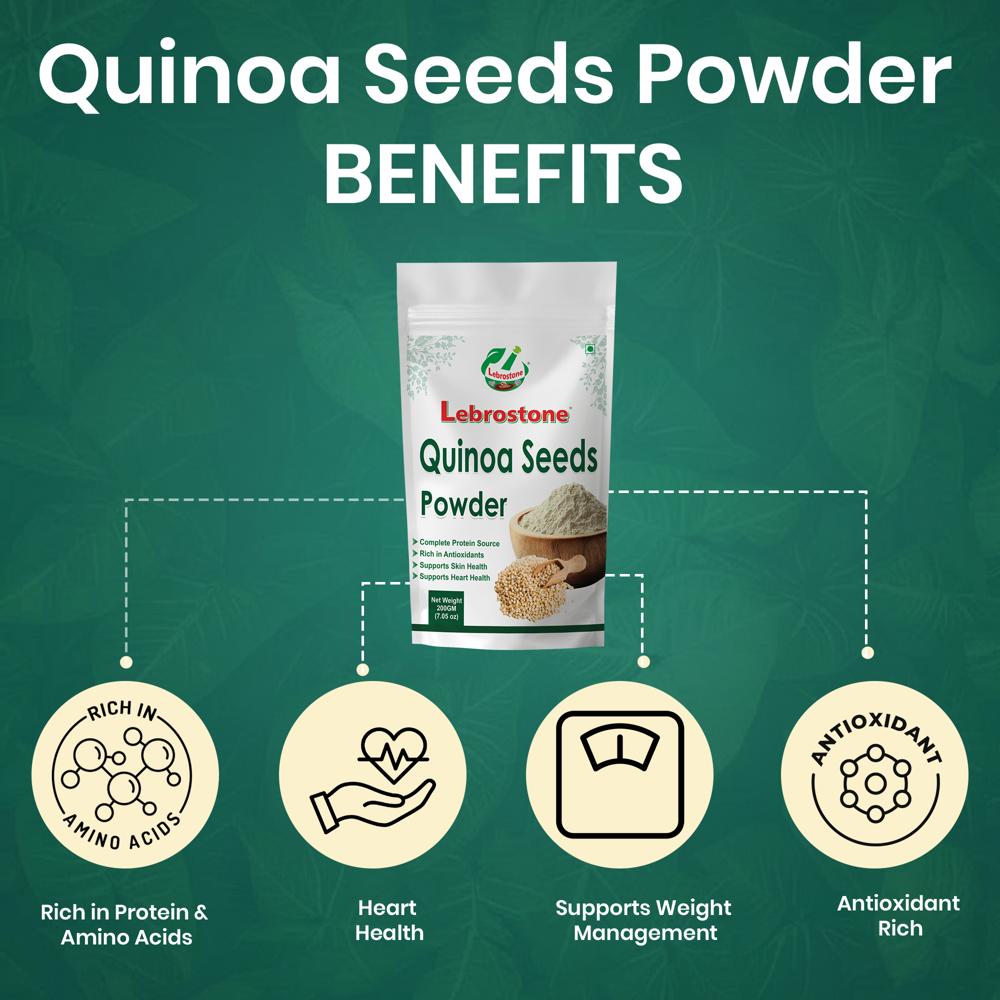 Lebrostone Quinoa Seeds Powder | Rich in Protein & Amino Acids | Supports Heart Health | 100g