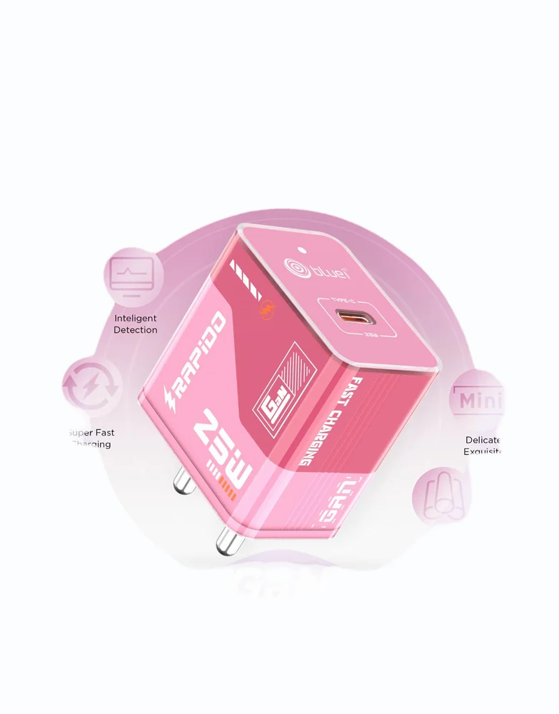 Rapido 25W PD Fast Charger with Type-C to Type-C Cable