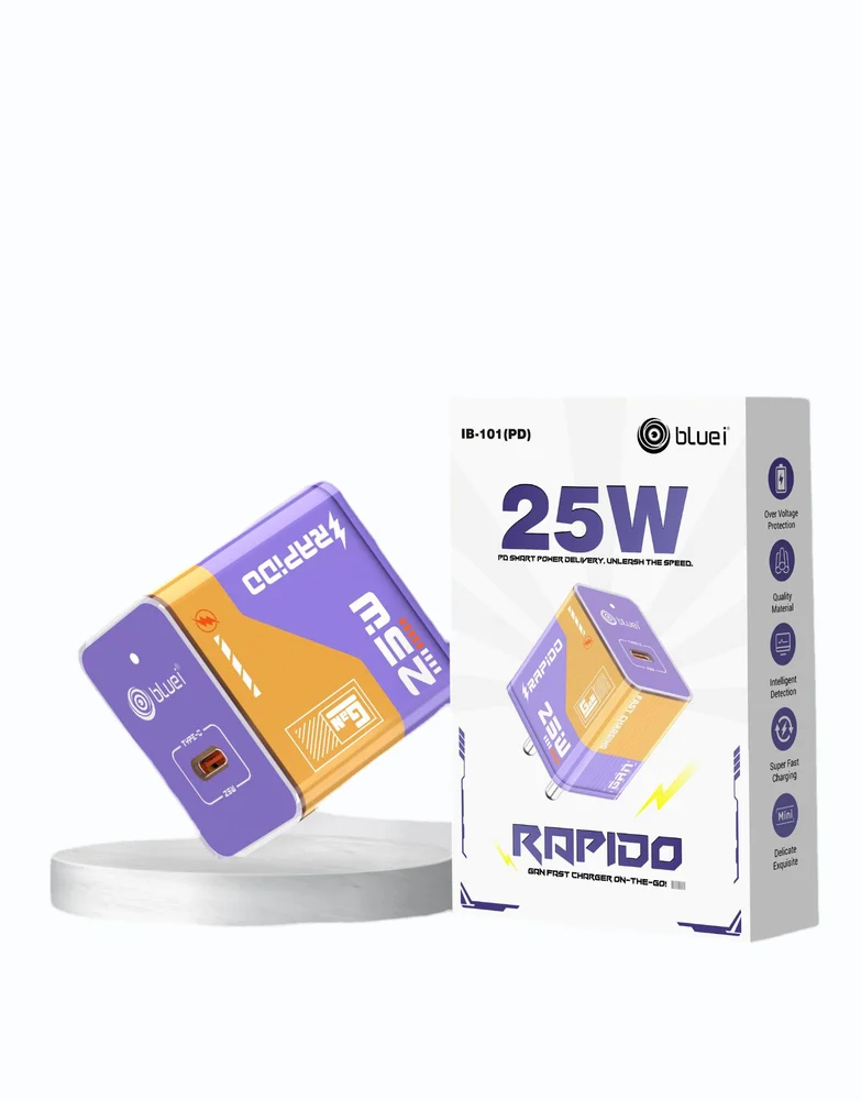 Rapido 25W PD Fast Charger with Type-C to Type-C Cable