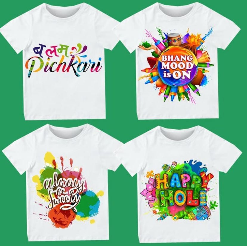 Trendy Holi Graphic Printed T-Shirt