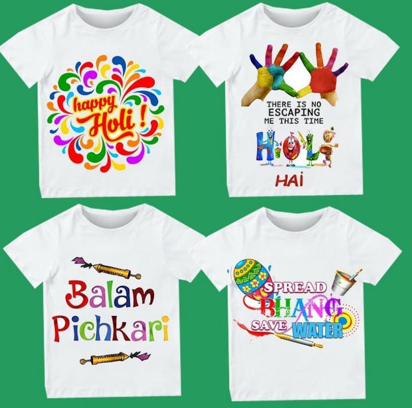 Trendy Holi Graphic Printed T-Shirt