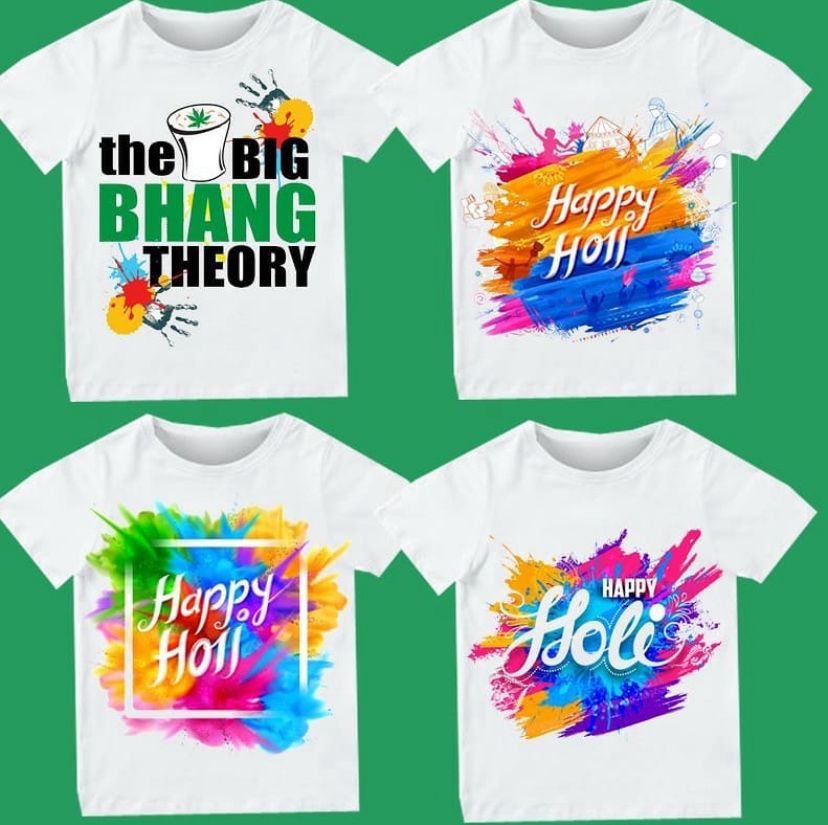 Trendy Holi Graphic Printed T-Shirt