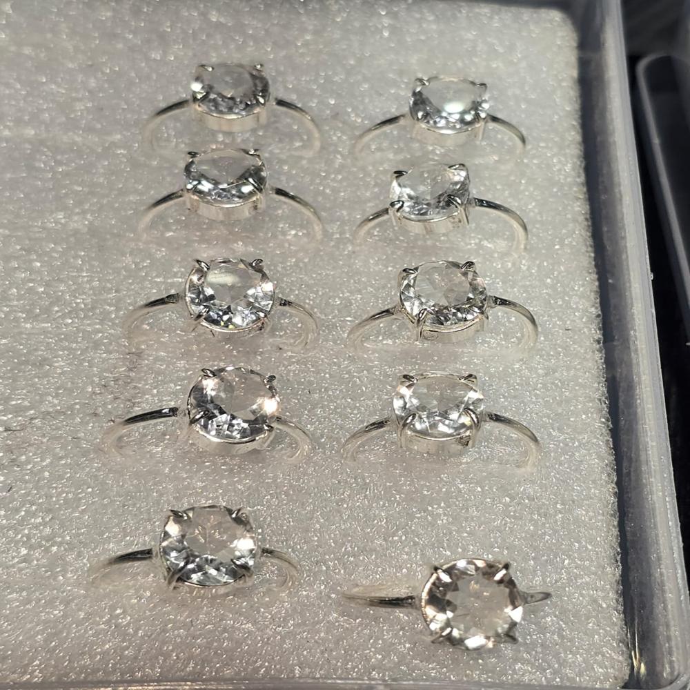 Natural Quartz Crystal Or Rock Crystal - Jewelry Type: Rings