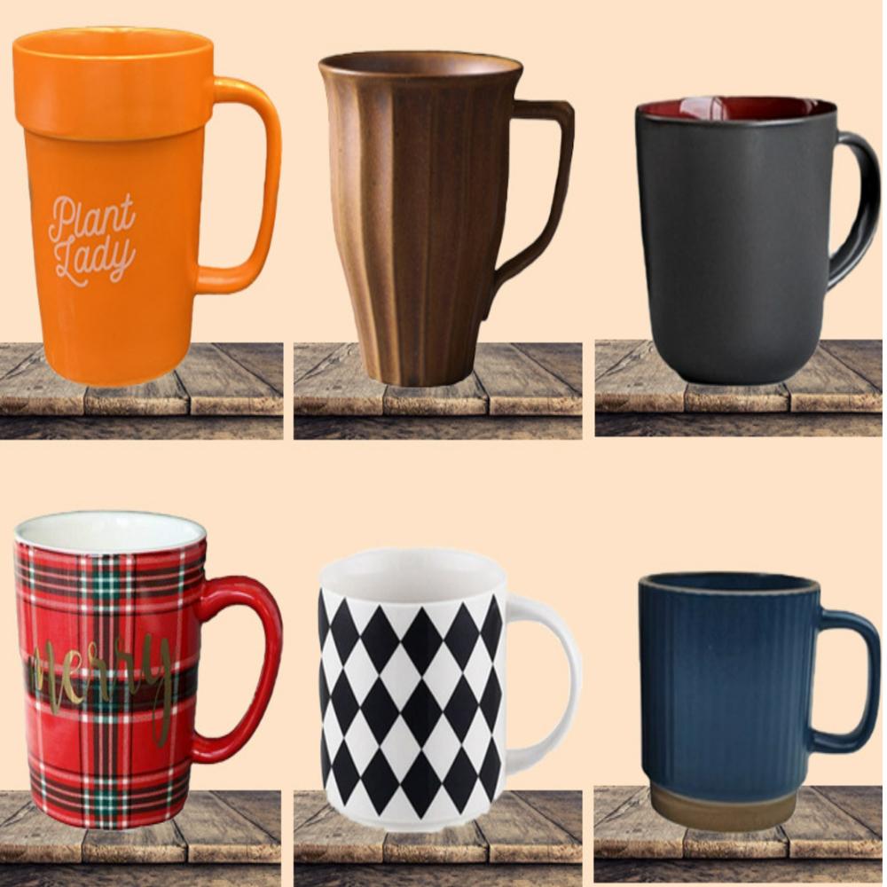 Custom Ceramic Coffee Mug Two Tone Stoneware Tea Cup for Home Office Promotional Gift