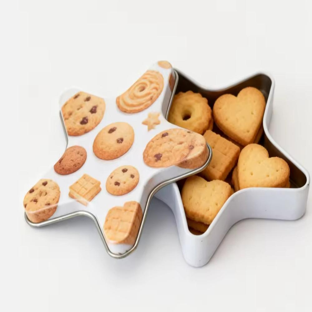 Star Shape Packaging Tin Box Custom Printing Decorative Tinplate Star Shape Empty Container Metal Cans Gift